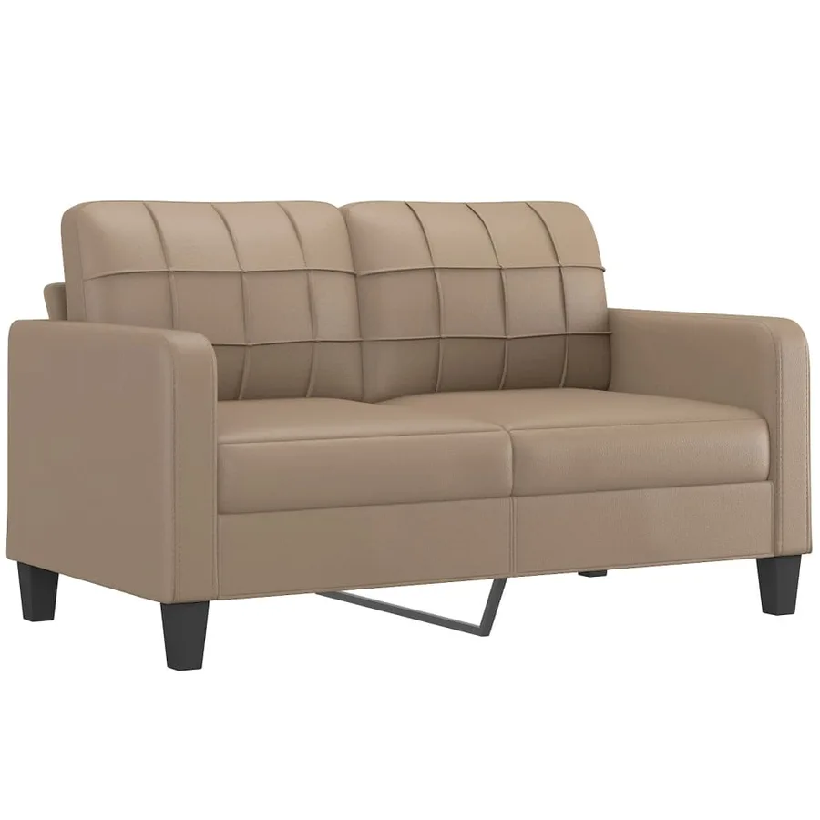 Ensemble de canapés 2 pcs avec coussins Cappuccino Similicuir - 4