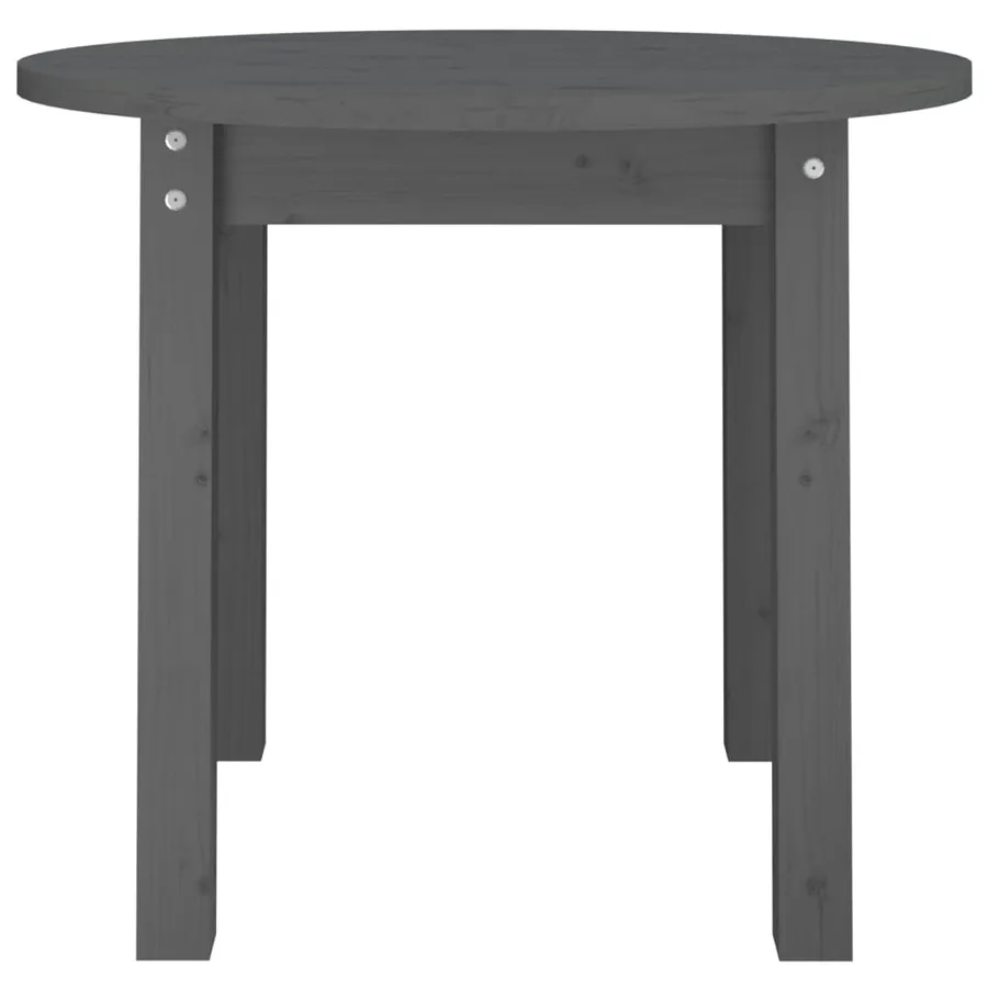 Table basse Gris Ø 55x45 cm Bois massif de pin - 5