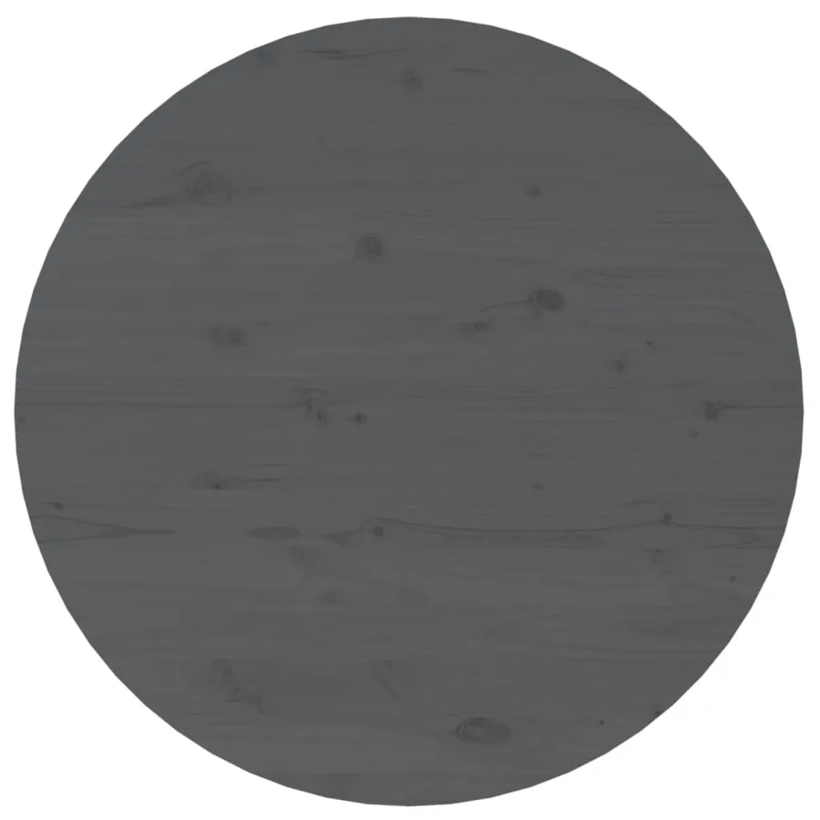 Table basse Gris Ø 55x45 cm Bois massif de pin - 6