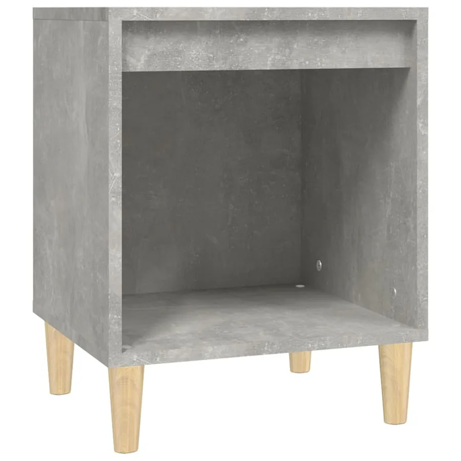 Tables de chevet 2 pcs Gris béton 40x35x50 cm - 5