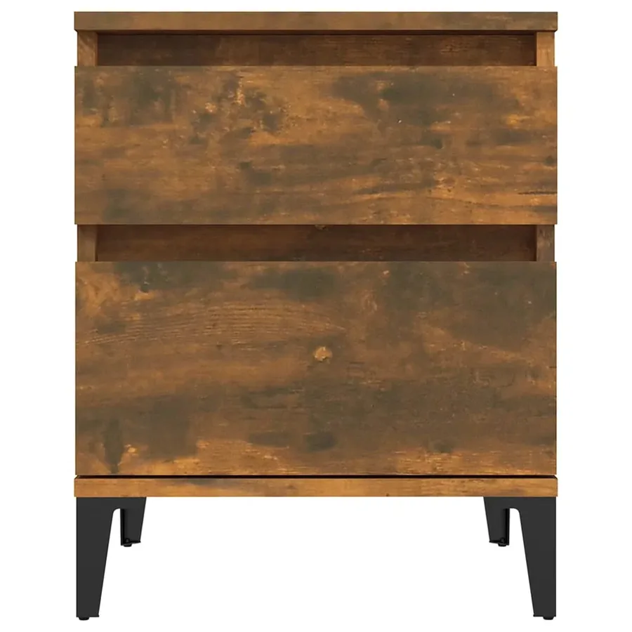 Table de chevet Chêne fumé 40x35x50 cm - 5