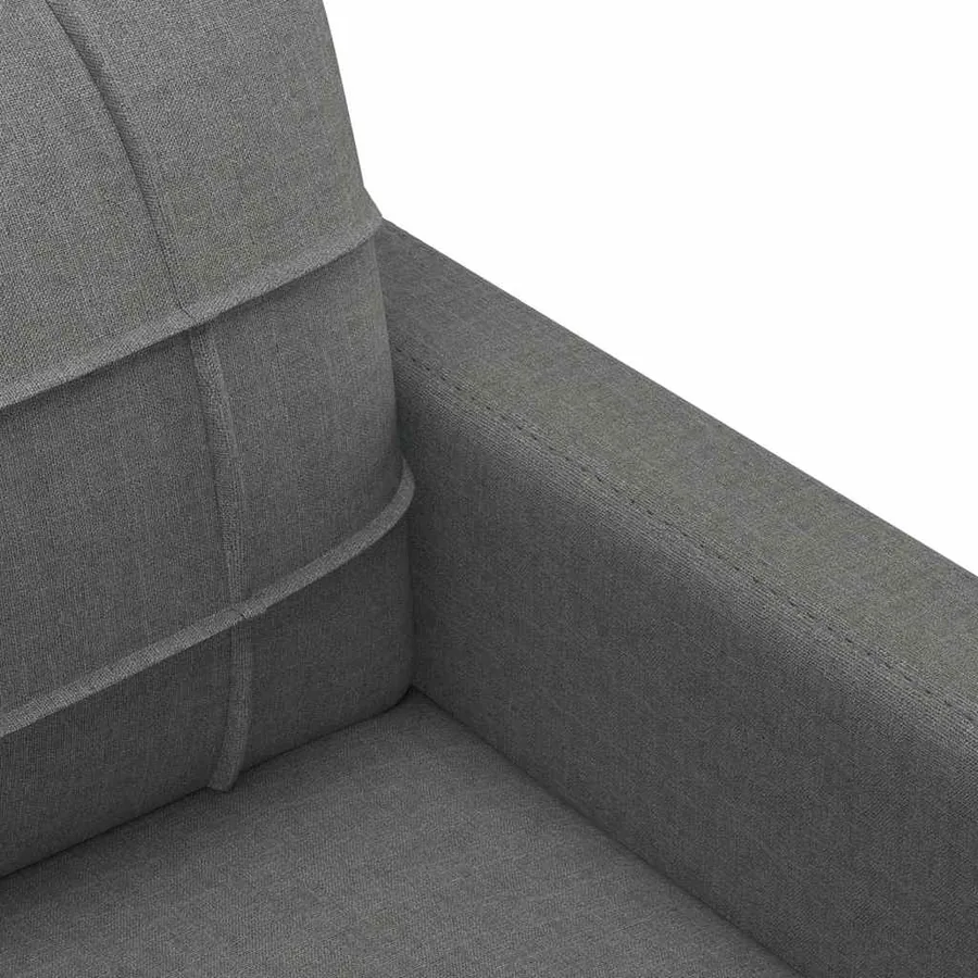 Canapé à 3 places Gris foncé 180 cm Tissu - 6