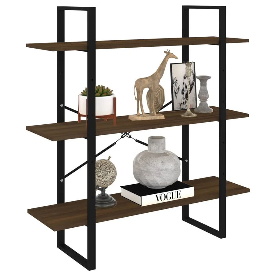 Bibliothèque Chêne marron 100x30x105 cm Bois d'ingénierie - 4