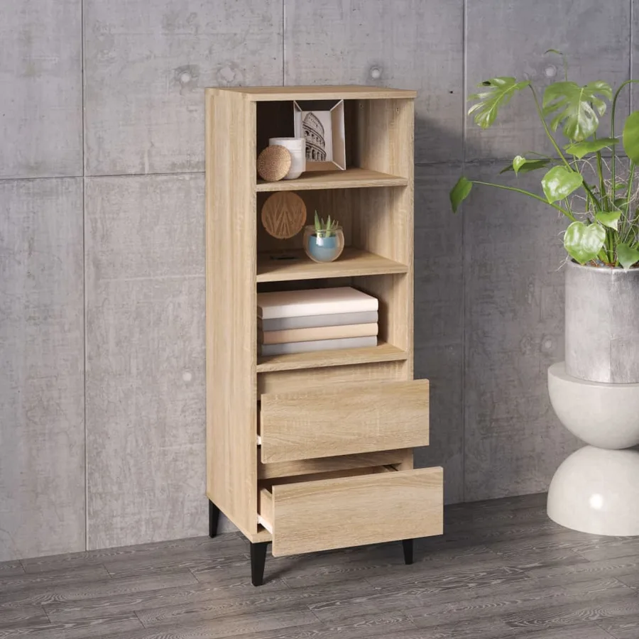 Buffet haut Chêne sonoma 40x36x110 cm Bois d'ingénierie - 6