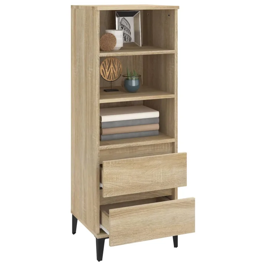Buffet haut Chêne sonoma 40x36x110 cm Bois d'ingénierie - 7