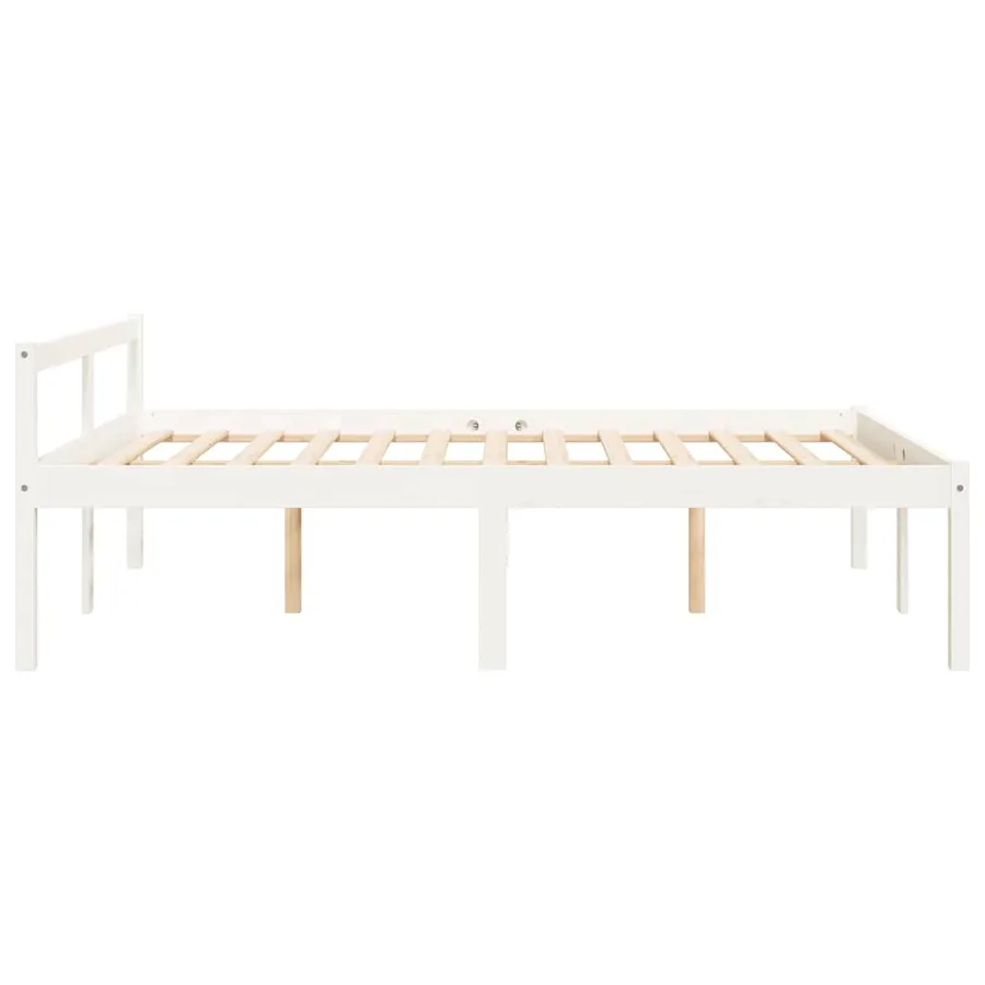 Lit pour personne âgée sans matelas 140x200 cm bois pin massif - 5