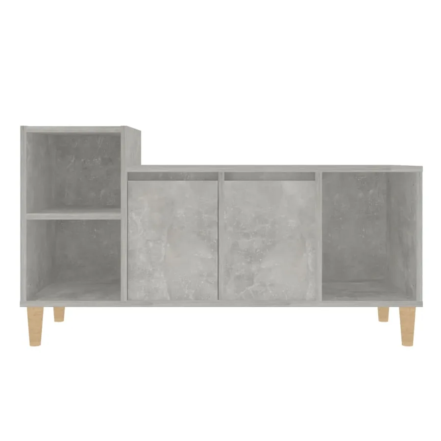 Meuble TV Gris béton 100x35x55 cm Bois d'ingénierie - 6