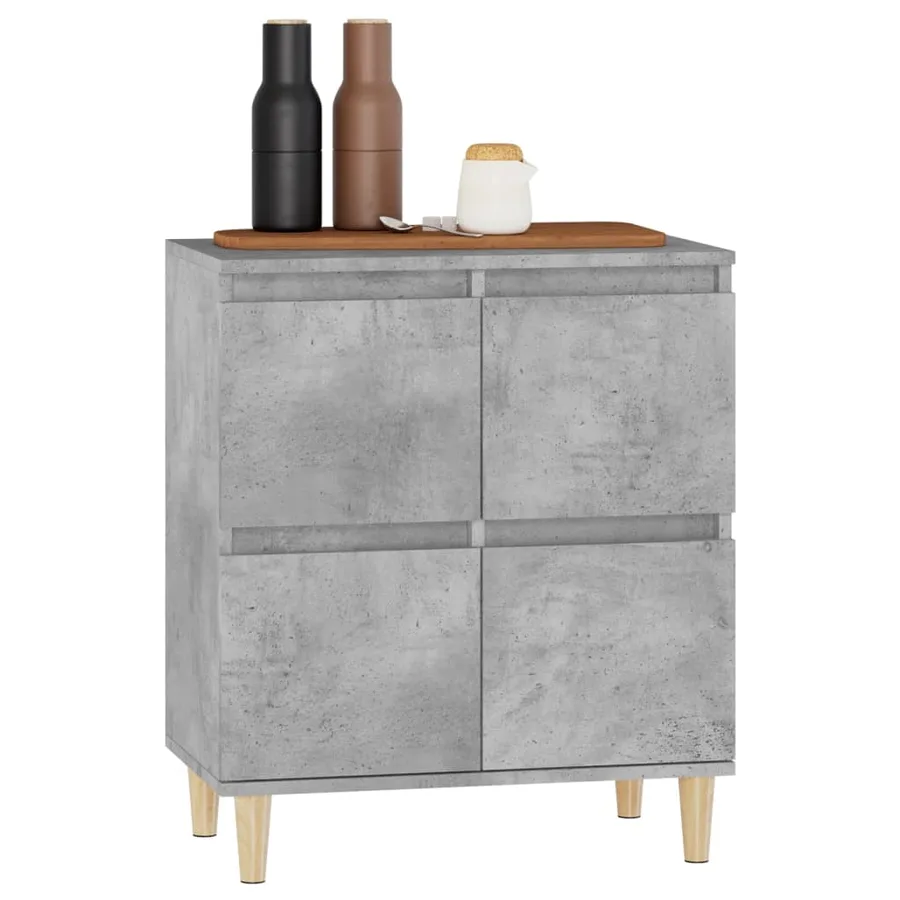 Buffet Gris béton 60x35x70 cm Bois d'ingénierie - 4