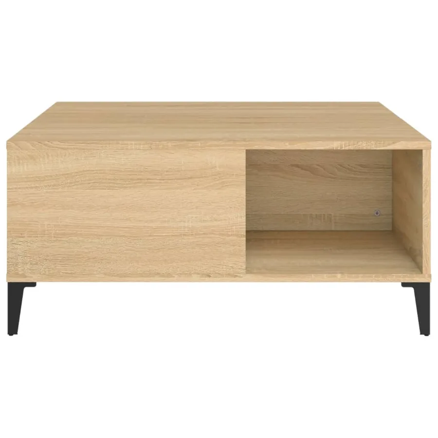 Table basse chêne sonoma 80x80x36,5 cm bois d'ingénierie - 6