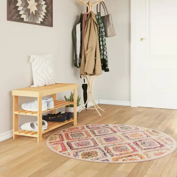 Tapis lavable multicolore Ø 120 cm