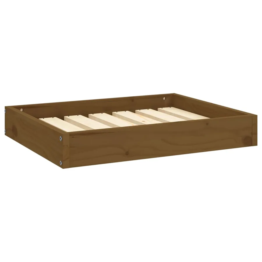 Lit pour chien Marron miel 61,5x49x9 cm Bois de pin solide - 2