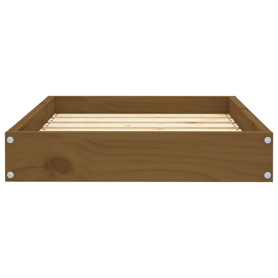 Lit pour chien Marron miel 61,5x49x9 cm Bois de pin solide - 5