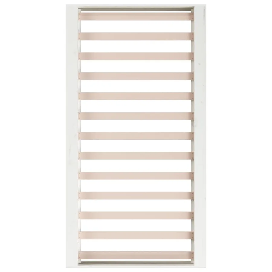 Cadre de lit sans matelas blanc 75x190 cm bois massif - 6
