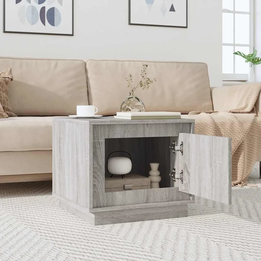 Table basse sonoma gris 51x50x44 cm bois d'ingénierie - 3