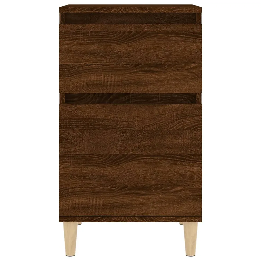 Tables de chevet 2 pcs chêne marron 40x35x70 cm - 6