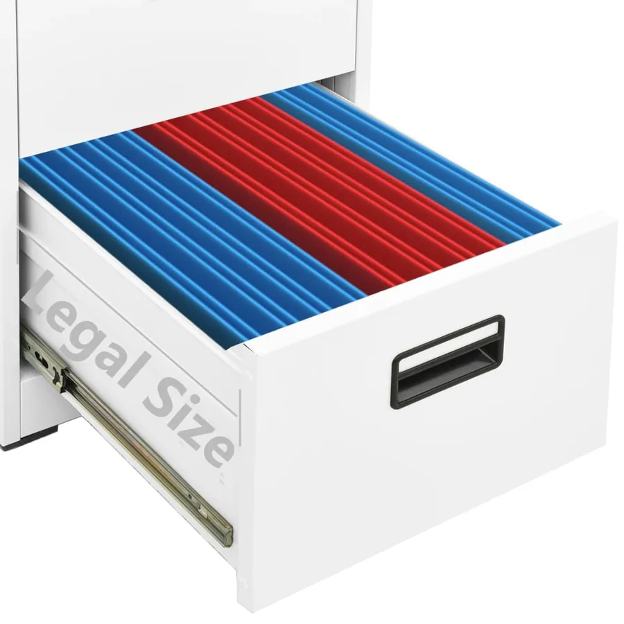 Classeur Blanc 46x62x72,5 cm Acier - 9