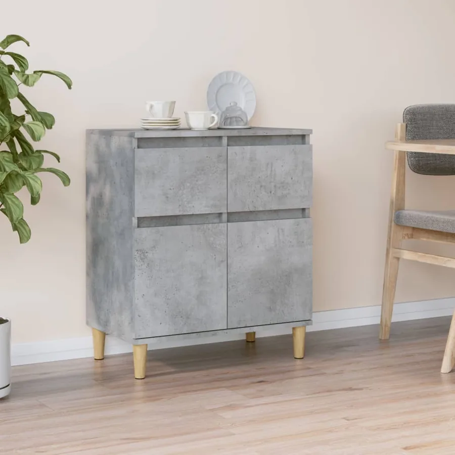 Buffet Gris béton 60x35x70 cm Bois d'ingénierie