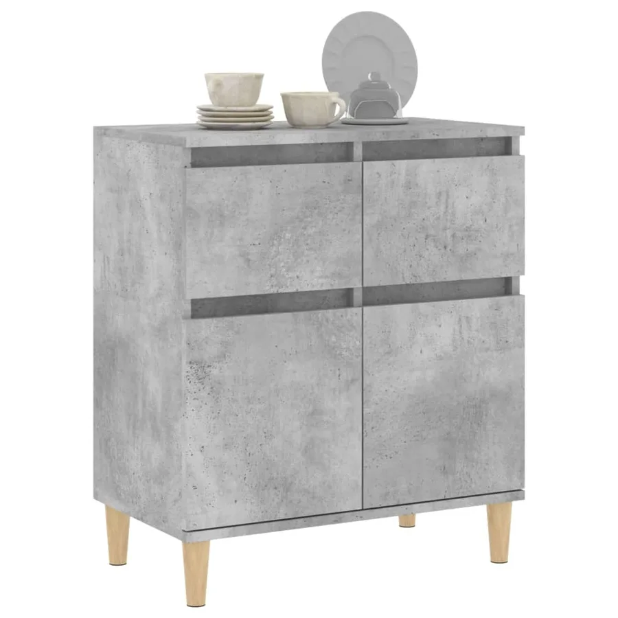 Buffet Gris béton 60x35x70 cm Bois d'ingénierie - 4