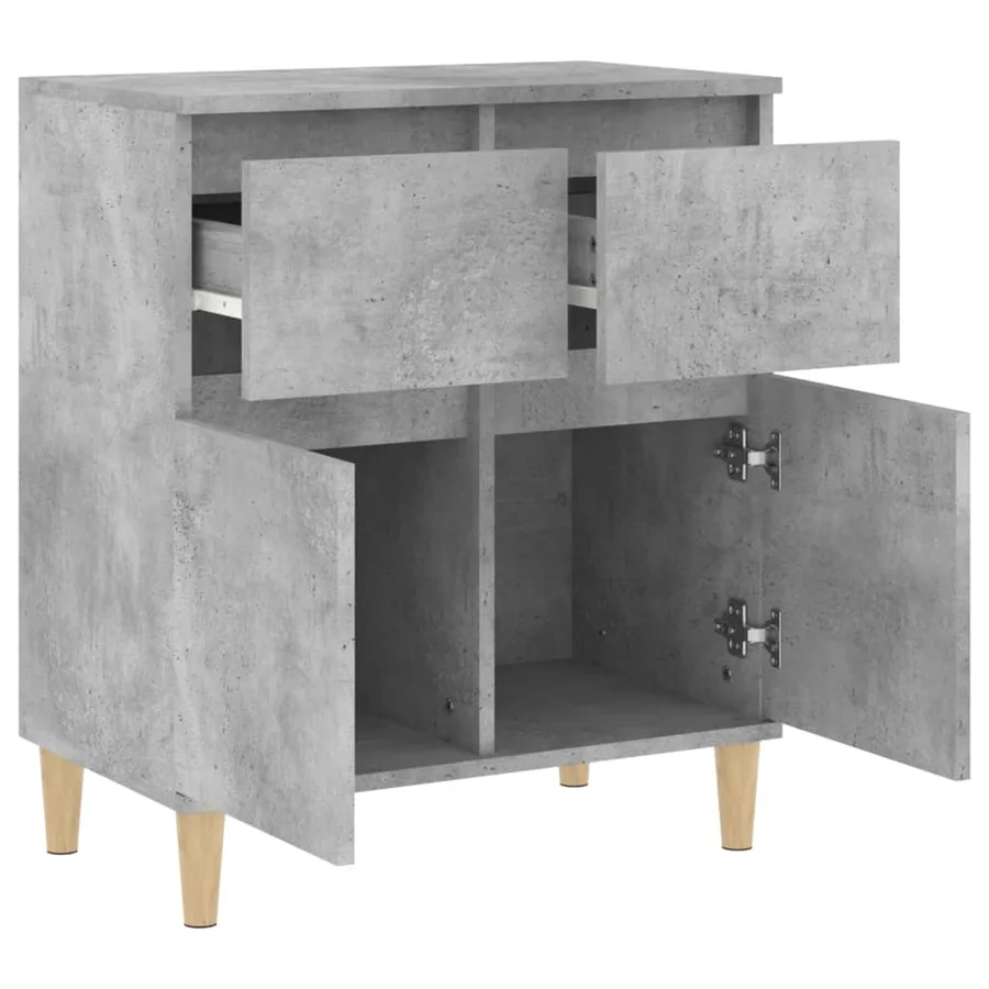 Buffet Gris béton 60x35x70 cm Bois d'ingénierie - 6