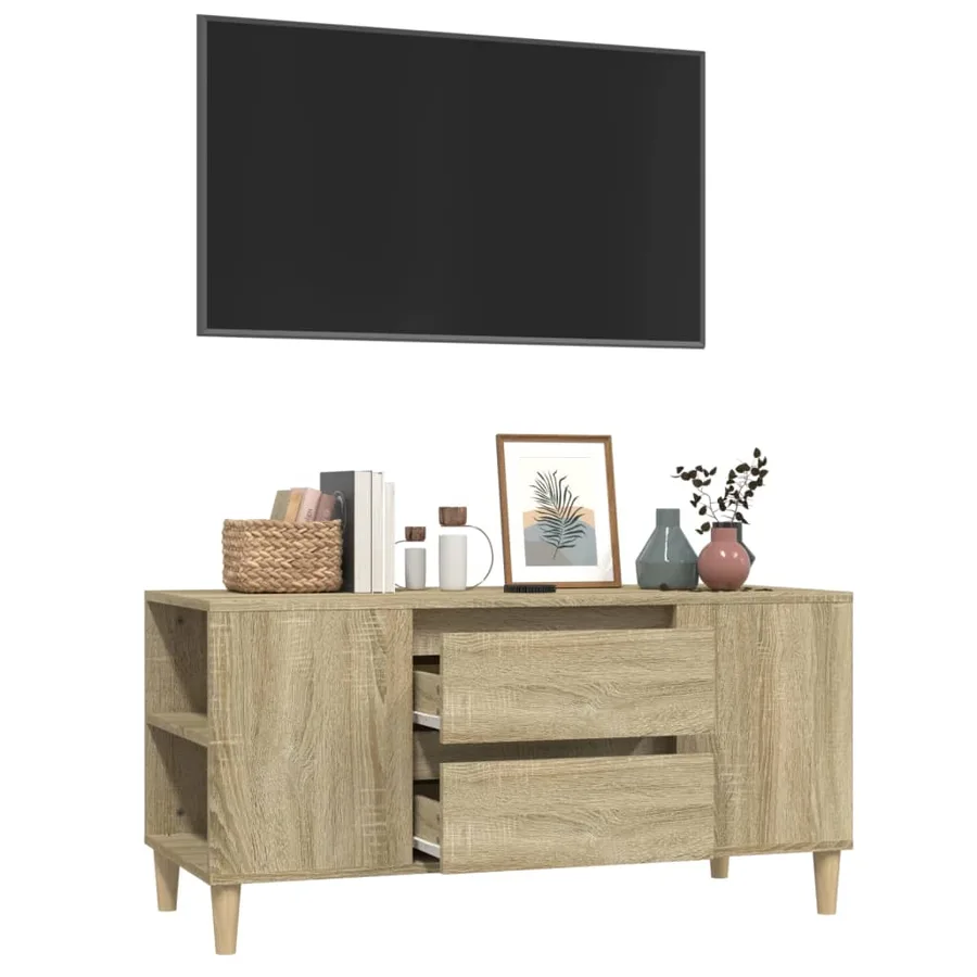 Meuble TV Chêne sonoma 102x44,5x50 cm Bois d'ingénierie - 5
