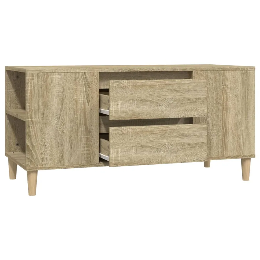 Meuble TV Chêne sonoma 102x44,5x50 cm Bois d'ingénierie - 6