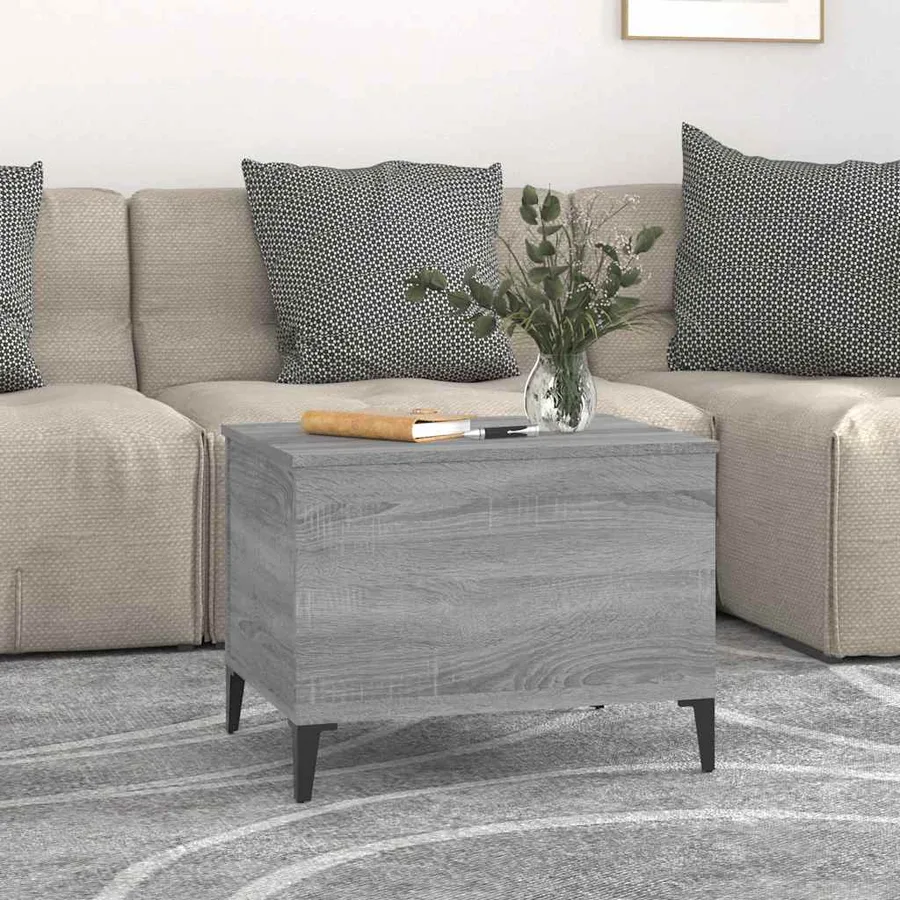 Table basse Sonoma gris 60x44,5x45 cm Bois d'ingénierie - 3
