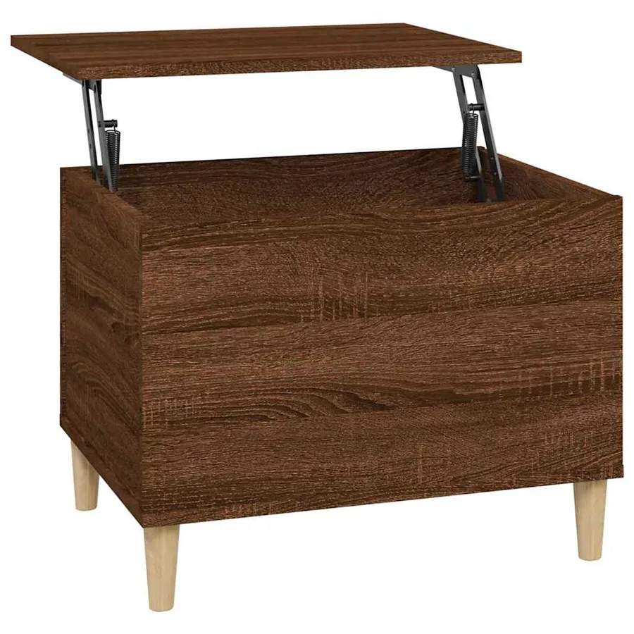 Table basse Chêne marron 60x44,5x45 cm Bois d'ingénierie - 2