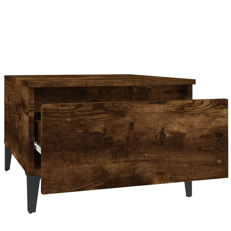 Tables d'appoint 2 pcs Chêne fumé 50x46x35 cm Bois ingénierie - 8