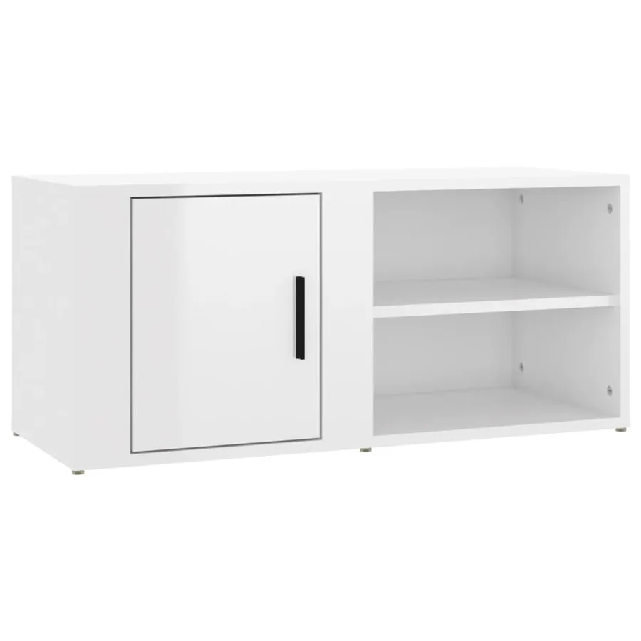 Meubles TV 2 pcs Blanc brillant 80x31,5x36 cm Bois d'ingénierie - 6