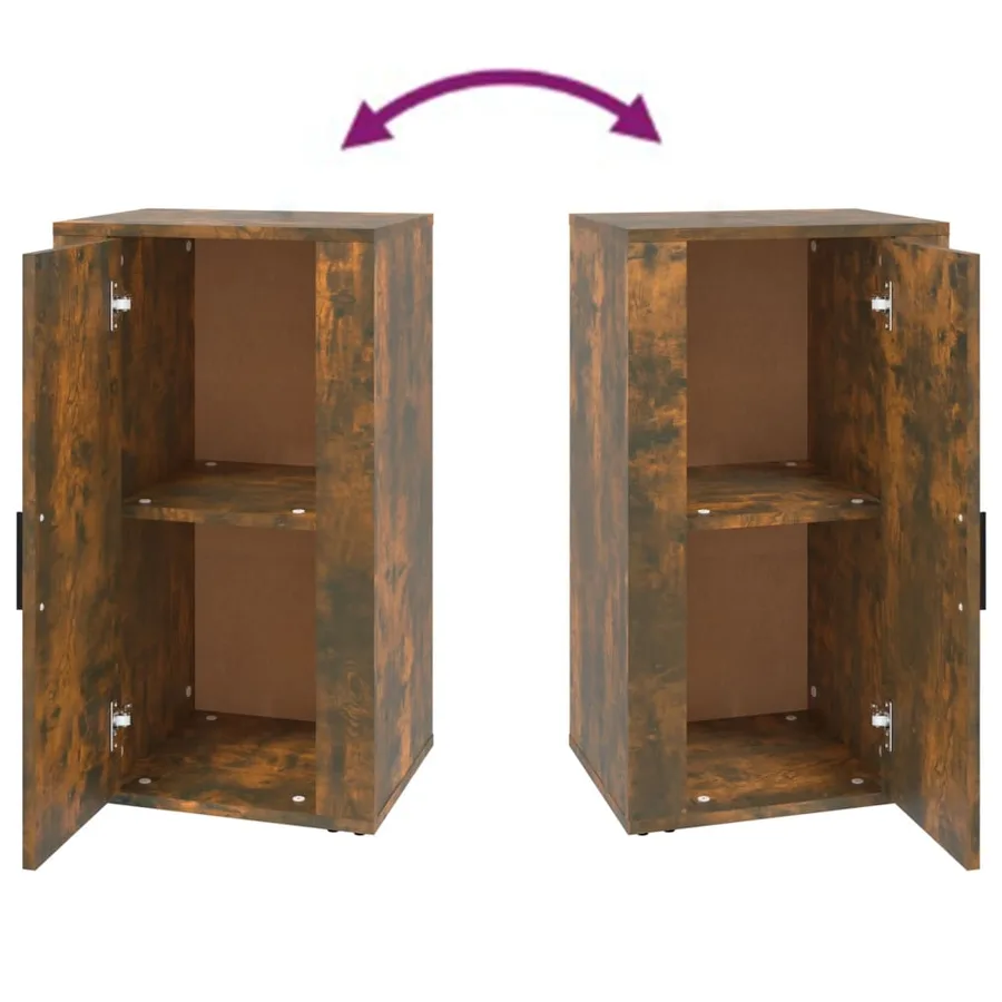 Buffet Chêne fumé 40x33x70 cm Bois d'ingénierie - 6