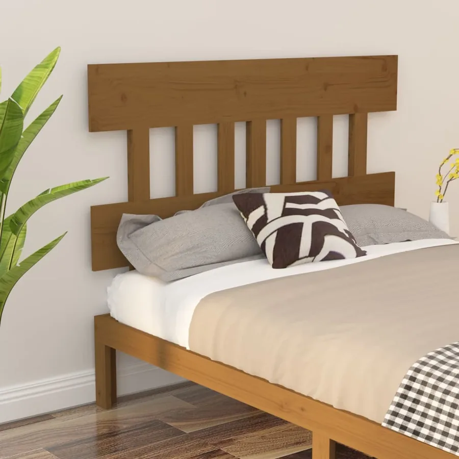 Tête de lit Marron miel 183,5x3x81 cm Bois massif de pin