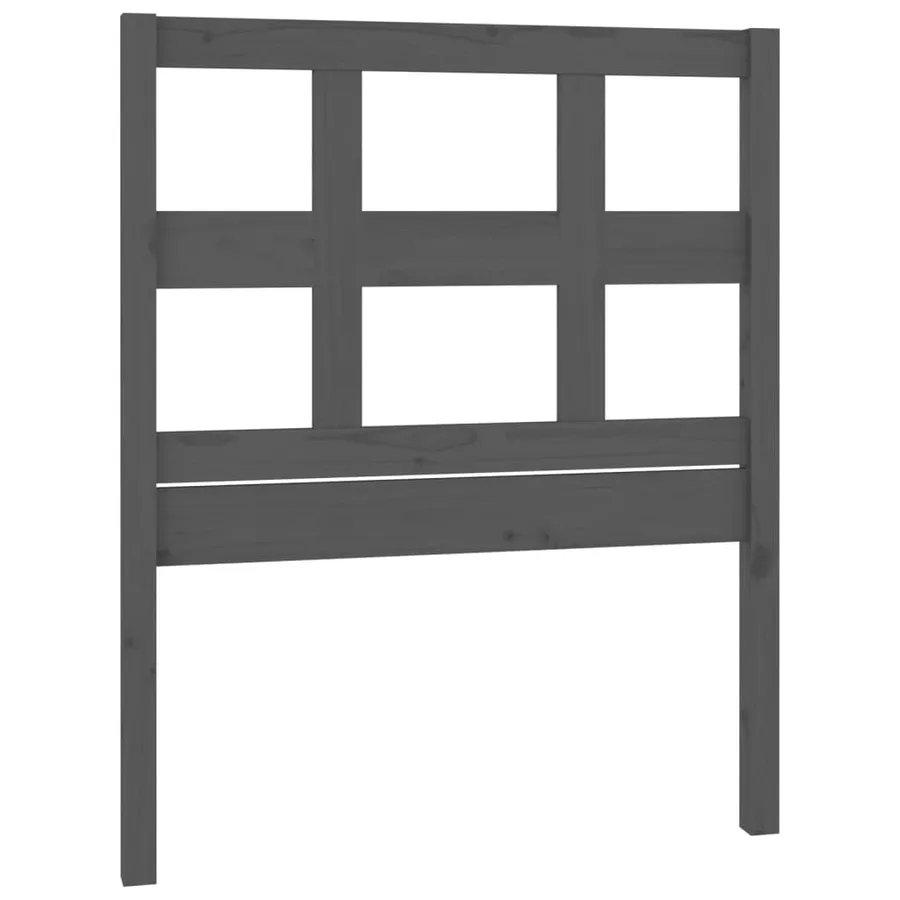 Tête de lit Gris 95,5x4x100 cm Bois massif de pin - 2