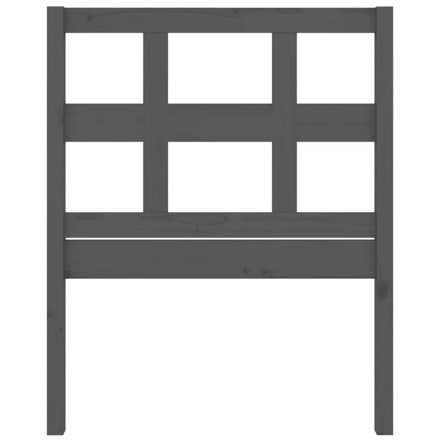 Tête de lit Gris 95,5x4x100 cm Bois massif de pin - 4
