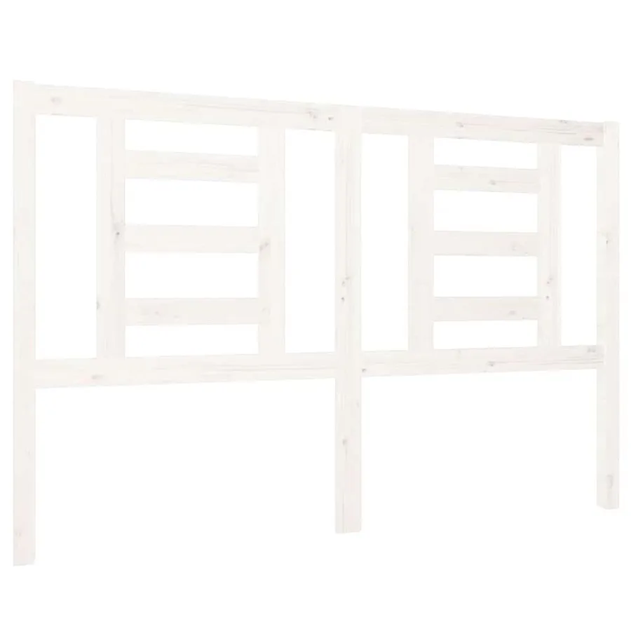 Tête de lit Blanc 126x4x100 cm Bois massif de pin - 2