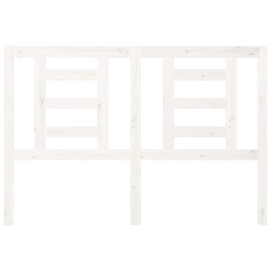 Tête de lit Blanc 126x4x100 cm Bois massif de pin - 3