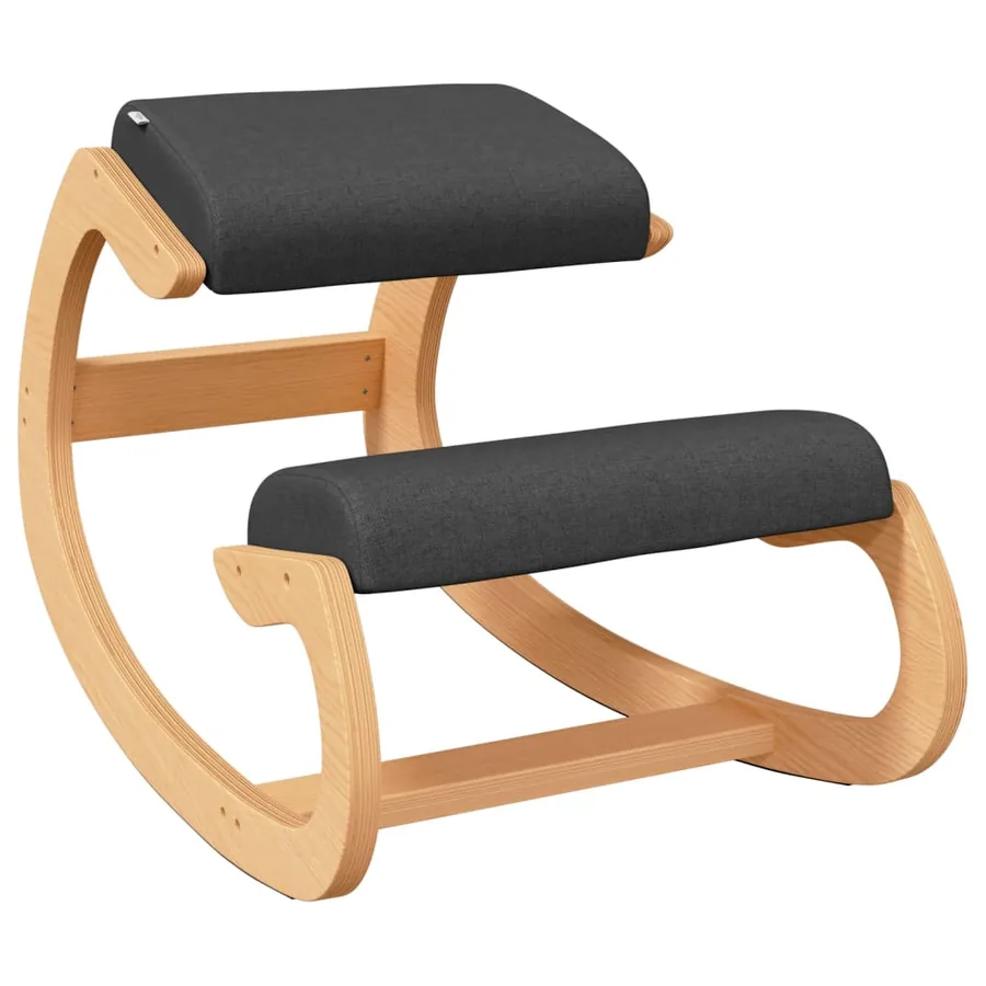 Chaise assis-genoux noir 55x84x55 cm contreplaqué de bouleau - 2