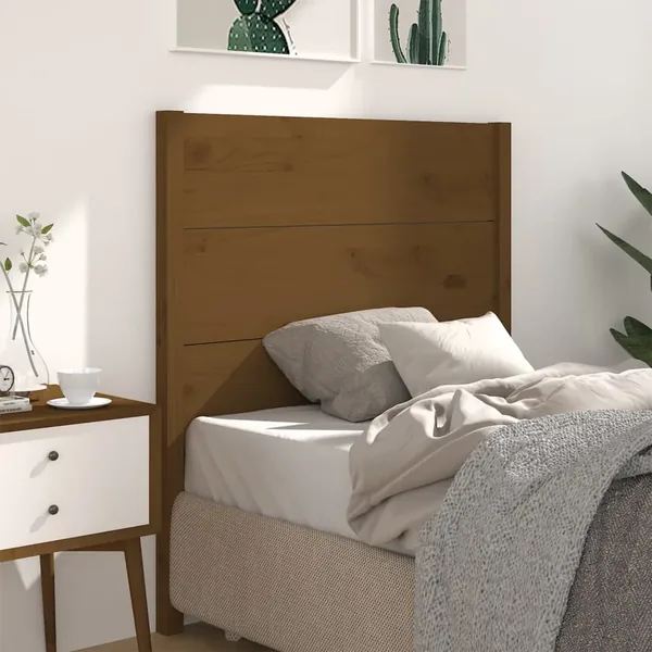 Tête de lit Marron miel 106x4x100 cm Bois massif de pin