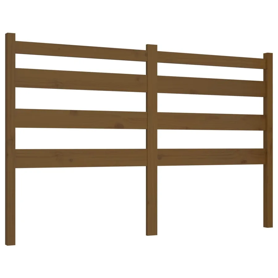 Tête de lit Marron miel 126x4x100 cm Bois massif de pin - 2