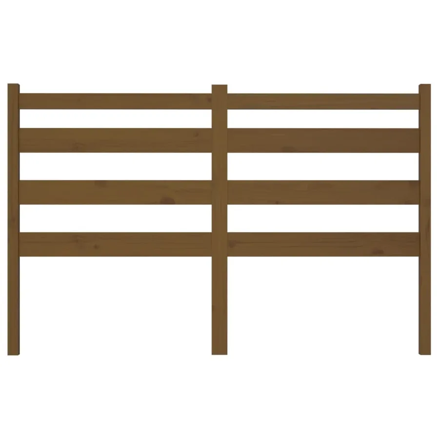 Tête de lit Marron miel 126x4x100 cm Bois massif de pin - 4