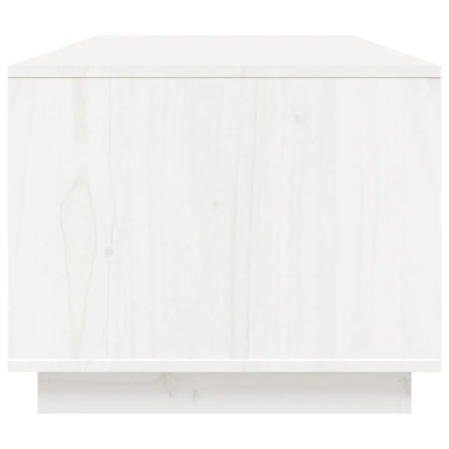 Table basse Blanc 100x50x41 cm Bois massif de pin - 7