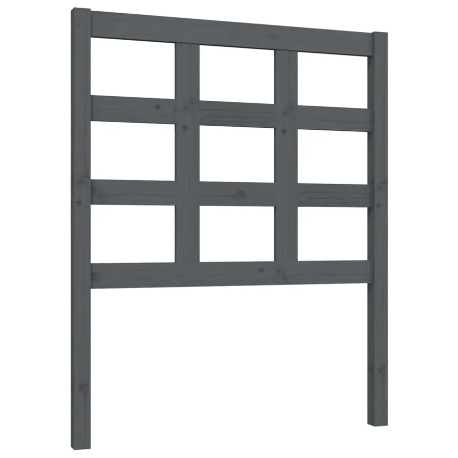 Tête de lit Gris 80,5x4x100 cm Bois massif de pin - 2