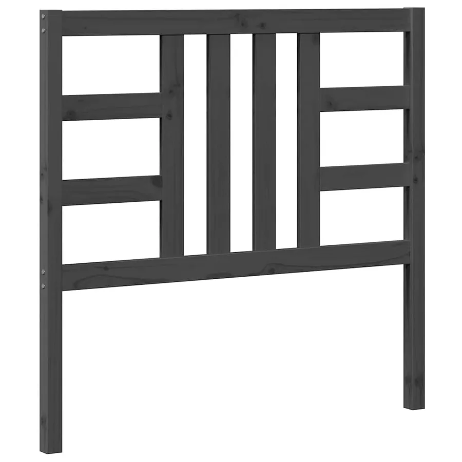 Tête de lit Gris 106x4x100 cm Bois massif de pin - 2