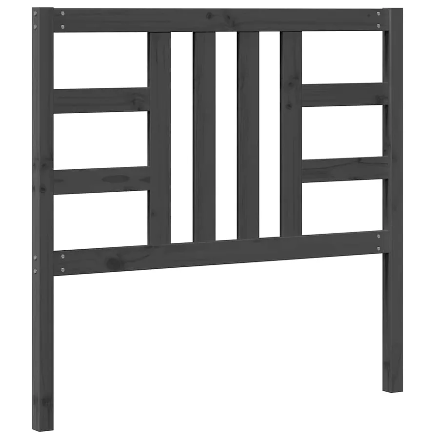 Tête de lit Gris 106x4x100 cm Bois massif de pin - 6