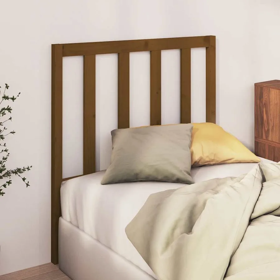 Tête de lit Marron miel 106x4x100 cm Bois massif de pin - 3