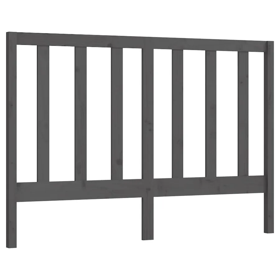 Tête de lit Gris 141x4x100 cm Bois massif de pin - 2