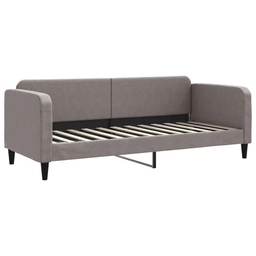 Lit de jour avec matelas taupe 80x200 cm tissu - 3