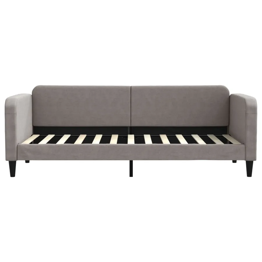Lit de jour avec matelas taupe 80x200 cm tissu - 4