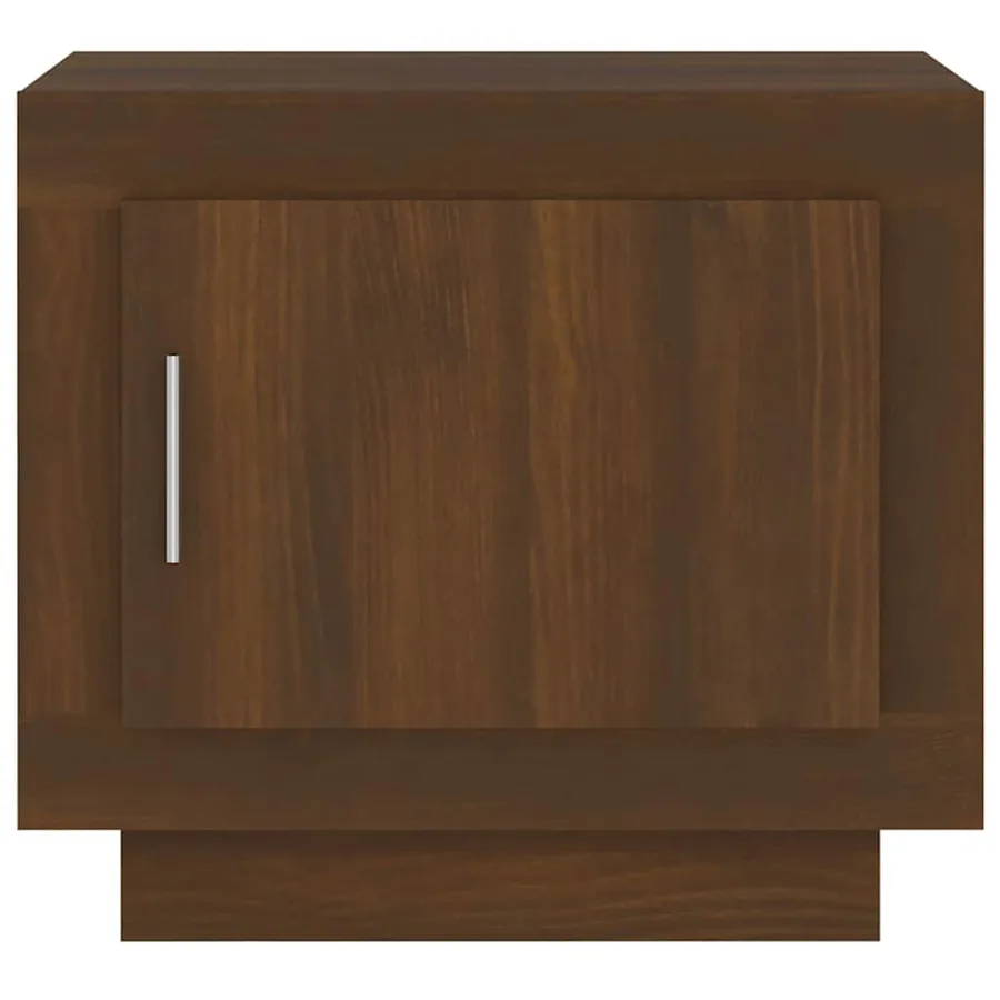 Table basse chêne marron 51x50x45 cm bois d'ingénierie - 5