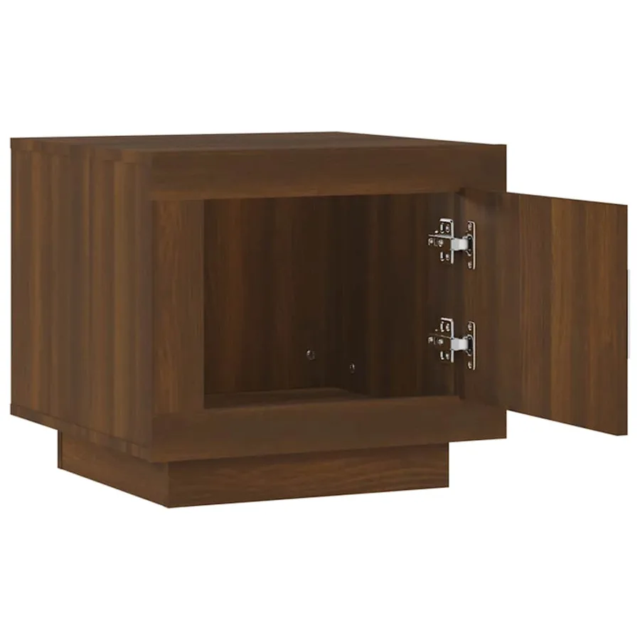 Table basse chêne marron 51x50x45 cm bois d'ingénierie - 7
