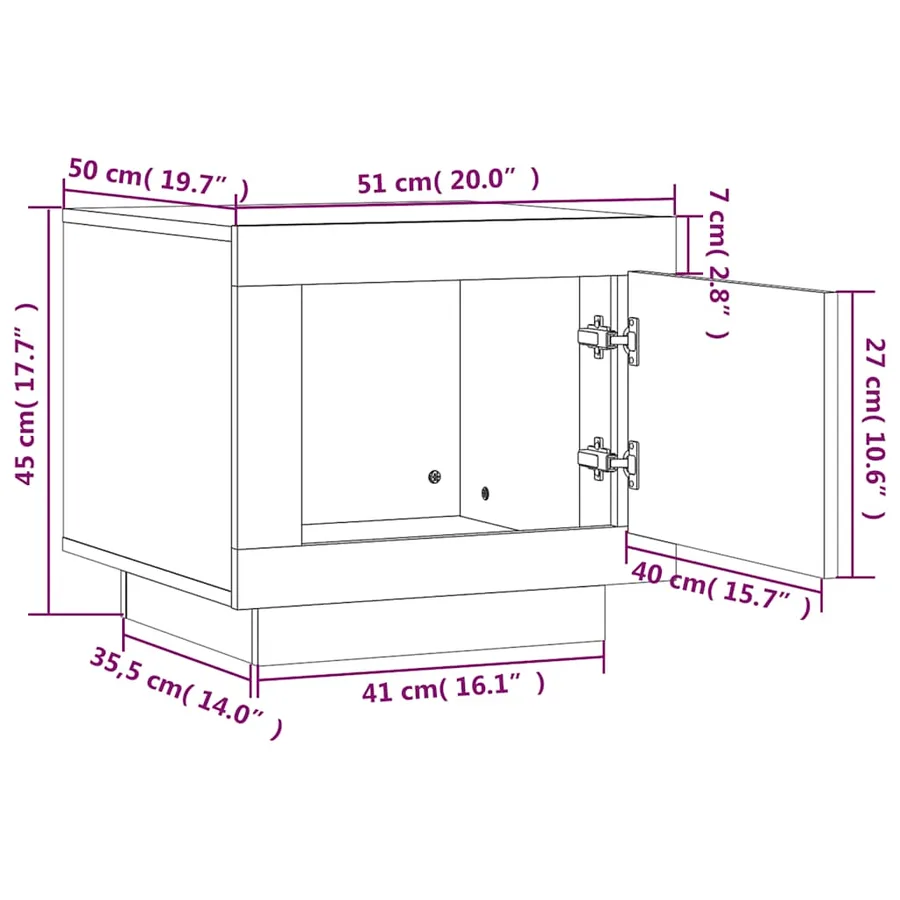 Table basse chêne marron 51x50x45 cm bois d'ingénierie - 9